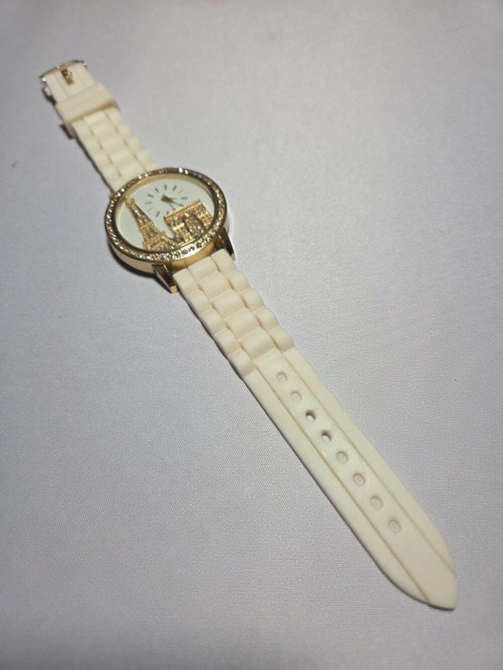 White and Gold Paris Watch
